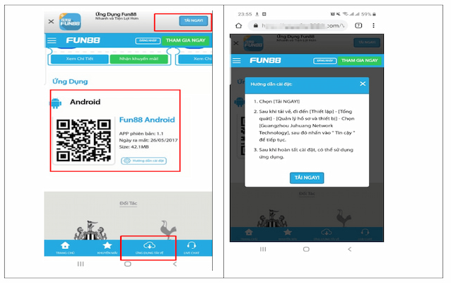 Cài đặt fun88:Fun88 có ứng dụng di động cho cả hai hệ điều hành Android và iOS
